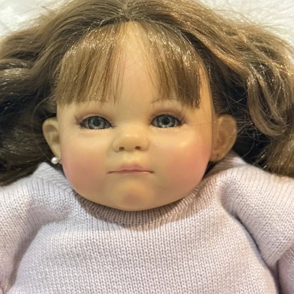 Muñecas Geli doll collectible, realistic vinyl-blend baby doll 18